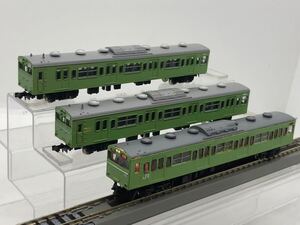 クハ103 ウグイス Nゲージ 先頭車 1両のみライト点灯 3両 まとめて まとめ ジャンク 1円〜