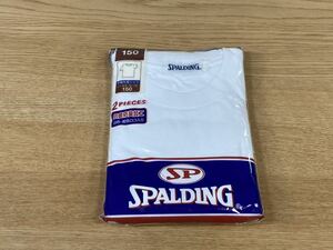 送料無料 スポルディング SPALDING 丸首Tシャツ ２枚入り サイズ150 BOYS 綿100% コットン１００% 防菌防臭 中学生 小学生高学年 男児下着