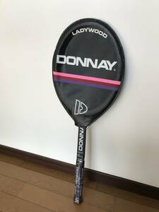 当時物　未使用　デッドストック　ドネー　DONNAY　テニスラケット　オールウッド　カバー付き　フレームのみ　　HF1719