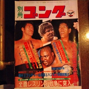 送料込み　別冊ゴング　1982年 3月号 プロレス　ジャイアント馬場vsスタン・ハンセン　馬場復活の日　猪木vsブッチャー新日初対決