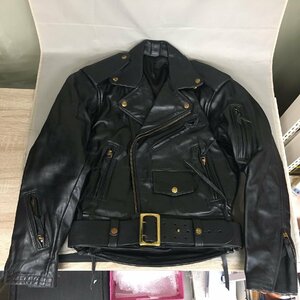 【ほぼ未使用】Langlitz Leathers(ラグリッツレザーズ) ライダースジャケット ダブル SIZE：36 ※ボタンサビあり（管理番号：063103)