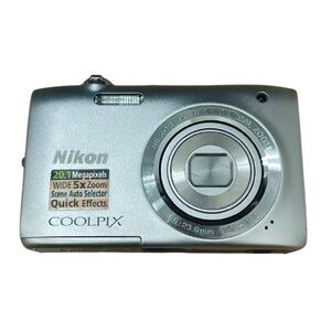 ★【Nikon/ニコン】COOLPIX S2800 デジタルカメラ グレー ケース付き カメラ コンパクト コレクション アンティーク★18711