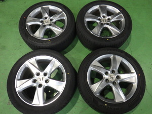 ホンダ アコード CW1 タイヤホイール４本 17インチ 7.5J +55 5H PCD114.3 225/50R17 【管理番号 0812 RB8-201】中古【大型商品】