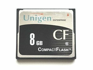 【2枚限り】☆美品☆ CFカード 8GB Unigen コンパクトフラッシュ CompactFlash Card