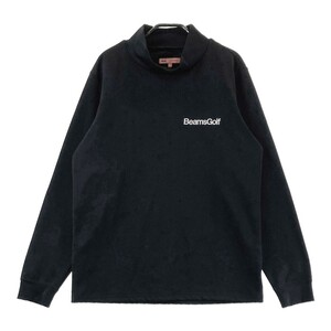 【1円】BEAMS GOLF ビームスゴルフ 2022年モデル ハイネック 長袖Tシャツ 総柄 ネイビー系 L [240101354370]