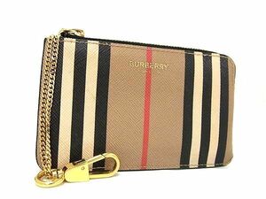 1円 ■美品■ BURBERRY バーバリー PVC コインケース カード入れ 小銭入れ レディース メンズ ブラウン系×マルチカラー AZ5422