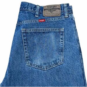 WRANGLER ラングラー ストレートジーンズ W36 USA規格 ブルー デニムパンツ (OL264)