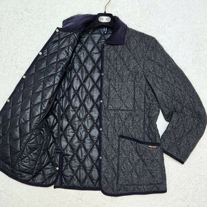 未使用級!! 希少 XLサイズ Thinsulate [極上のシルクブレンド] FREDY & GLOSTER キルティング ジャケット コート シンサレート 3M ツイード