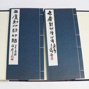 [p06]缶盧刻印詩印譜 中国 書道 篆刻 呉晶碩 2冊揃