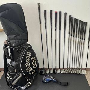 【GF254】中古ゴルフセット☆CALLAWAY(キャロウェイ)BIG BERTHA☆AXEL☆メンズゴルフセット(FLUX：R)☆キャディーバッグ付き