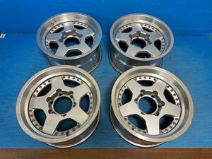 B BERG/SV JAPAN 16インチ 16x8JJ +12 139.7/6H 中古4本 深リム　2ピース