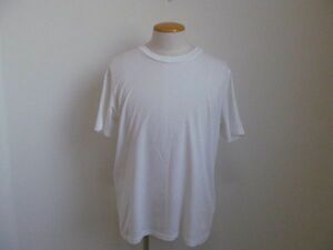 (57037)JIL SANDER　ジルサンダー　メンズ　コットン100％　Tシャツ　カットソー　半袖　無地　ホワイト　L　USED