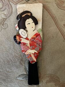 昭和レトロ　50年頃　ハンドメイド　羽子板　木目込み人形 