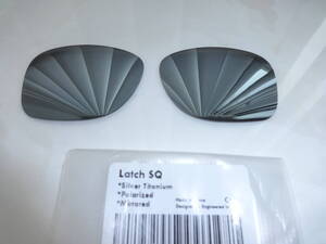  処分価格! ラッチ スクエアアジアンフィット用 偏光レンズ OO9358 Polarized Replacement Lenses for Oakley Latch SQ Sunglass silver