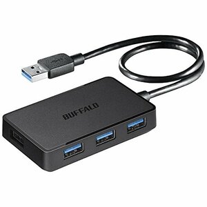 BUFFALO USB3.0 バスパワー 4ポート ハブ マグネット付き ブラック BSH4U300U3BK