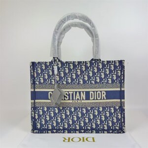 Christian Dior 極美品 ディオール トートバッグ クラシックデザイン キャンバス ブルー