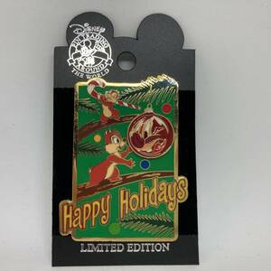 ♪♪ 48 DLR Disneyland アメリカ ピンバッジ ハッピーホリデー クリスマス チップ & デール 3D Happy Holidays 2003 Chip & Dale 2000個