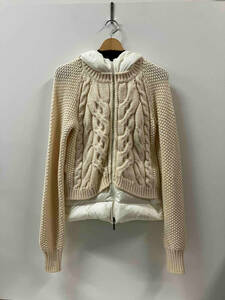 MONCLER モンクレール MAGLIONE TRICOT CARDIGAN マリオーネ トリコット カーディガン ベージュ ダウンジャケット サイズS インポート