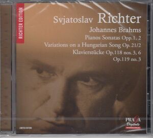 [SACD/Praga]ブラームス:ピアノ・ソナタ第1番ハ長調Op.1&ピアノ・ソナタ第2番嬰ヘ短調Op.2他/S.リヒテル(p) 1984.6他