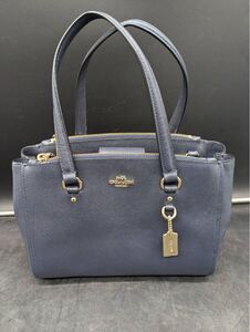 1138 COACH コーチ 2WAY トートショルダーバッグ ネイビー