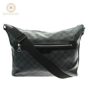 1円スタート LOUIS VUITTON ルイヴィトン ミックMM N41106 SR1111 ダミエグラフィット ショルダーバッグ シルバー金具 ブラック メンズ