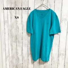 アメリカンイーグル　XS メンズ　半袖　Tシャツ　コットン100% ブルー