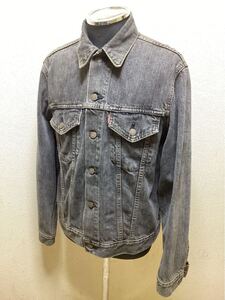 90‘s【 Levi’s 70505-0257 】リーバイス 4th Gジャン デニムジャケット 先染め ブラック 40インチ 刻印 J22 日本製 中古品