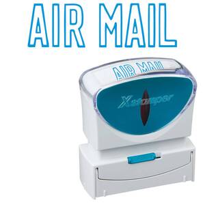 ＠【即決】◆シヤチハタ 『AIR　MAIL』ビジネス用キャップレスB型◆ エアーメール　/　航空郵便　 13ｘ42mm（藍インキ）//X2-B10013