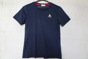 le coq sportif/ルコックスポルティフ/半袖Tシャツ/QB-017065/速乾性素材/左胸ワンポイントロゴししゅう/紺/ネイビー/Lサイズ(9/20R6)