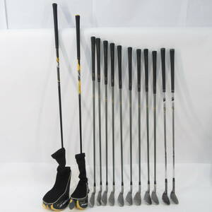 116♭TaylorMade RBZ ドライバー 3W つるやゴルフ AXEL-I アイアン 4～9、P、S、A Titleist BV ウェッジ 56-14 52-08 13本セット ※中古