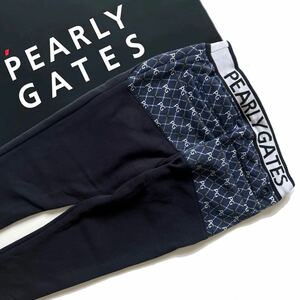 【送料無料】Pearly Gates パーリーゲイツ　スウェットパンツ　ロゴ　メンズ　4 M イージーパンツ　ジョガーパンツ　ズボン　総柄　PG