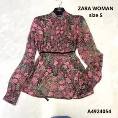 ZARAWOMAN ザラウーマン花柄シースルーブラウスsize S