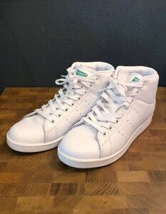 美品　adidas stan smith アディダス スタンスミス　レザー　スニーカー ハイカット ホワイト 24cm