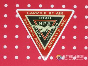 ▽▼33080-ExHS▼▽[NOSTALGIC-STICKER＊AIRLINE] NATIONAL PARKS AIRWAYS INC.