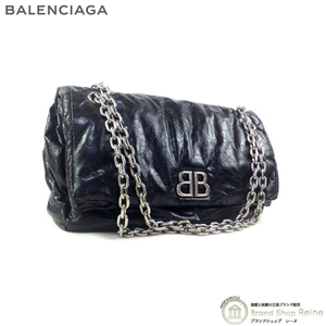 バレンシアガ （BALENCIAGA） Monaco モナコ ミディアム チェーン ショルダー バッグ 765945 ブラック（新品同様）中古