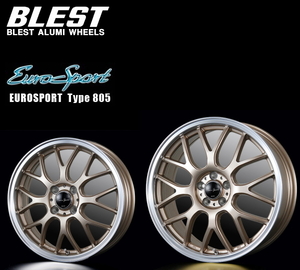 納期注意 業販品 直送品 BLEST EuroSport Type 805 14インチ 4.5J+45 4-100 73.1φ ブロンズ ホイール 4本 [個人名での注文不可]