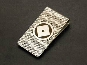 丸に釘抜　家紋入り マネークリップ まるにくぎぬき money clip 戦国武将 家紋グッズ 送料無料【オーダーメイド可】 