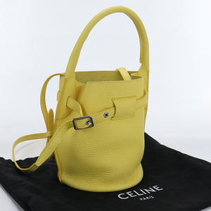 中古良品セリーヌCELINE ビッグバッグ ナノ ハンドバッグ 18742 3A4U イエロー ランク：A us-2 2WAY ショルダー レディース