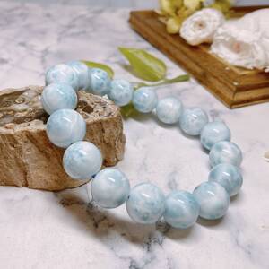 【E4864】AAA＊ラリマー＊12㎜＊ブレスレット＊高品質＊Larimar＊