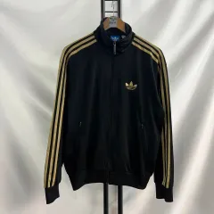 【雷市場（ポンジャン）商品韓国直送】 純正品/ 105 adidas(アディダス) ファイヤーバード 黒 ゴールド トラックトップス ジャージ