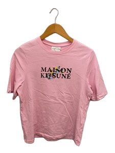 MAISON KITSUNE◆Tシャツ/XS/コットン/PNK/プリント/LW00116KJ0119/FLOWERS COMFORT