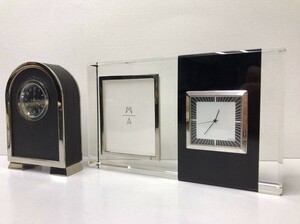A&M CONTEMPORARY DESIGN HOME 時計 2点セット クリスタル フォトフレーム クロック 220621