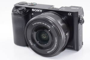 【外観特上級】SONY ソニー α6000 ブラック Eマウント 16-50/3.5-5.6　#j4847