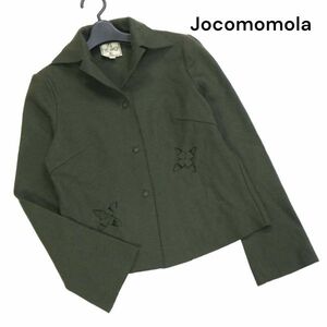 Jocomomola ホコモモラ シビラ 秋冬 花 デザイン♪ ジャージー ウール ジャケット Sz.40　レディース　K3T00399_9#N