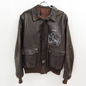 実物 30s 40s A-2 1st INDIVIDUAL AIR FORCE WENDOVER WW2 LEATHER FLIGHT JACKET VINTAGE WWⅡ USAAF 大戦 ウェンドオーバー ビンテージ