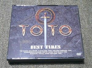 輸入盤3DVD：TOTO/BEST TIMES/CLEVELAND 1979/KOSEINENKIN 1980/BUDOKAN 1982/メーカーオリジナル