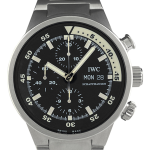 インターナショナルウォッチカンパニー IWC アクアタイマー IW371928 腕時計 SS 自動巻き ブラック メンズ 【中古】