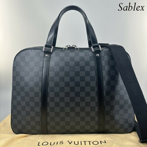 1円●未使用●LOUIS VUITTON ルイヴィトン ダミエグラフィット ヨーン ビジネスバッグ ブリーフケース ボストンバッグ N48118 黒 メンズ