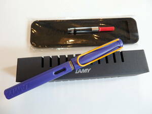 ◆【送料210円】 LAMY ラミー サファリ 2020年限定色 キャンディバイオレット・マンゴクリップ ペン先：EF 純正コンバータ・ペンシース付属