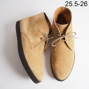 M6159P　▼JOHN LOBB ジョンロブ▼　TURF ターフ ラバーソール スエード チャッカブーツ ベージュ 7/25.5～26cm シューズ 秋～春 rb mks